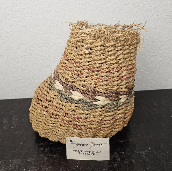 The Basket Studio Other - Vintage Artist Made Seagrass Basket Bandon Oregon